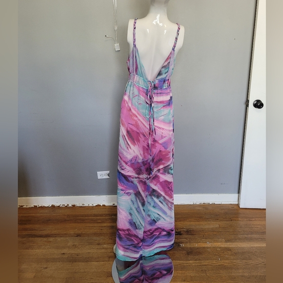 Charlie Jade Feather Print Maxi, VGUC, Size L - Picture 3 of 8